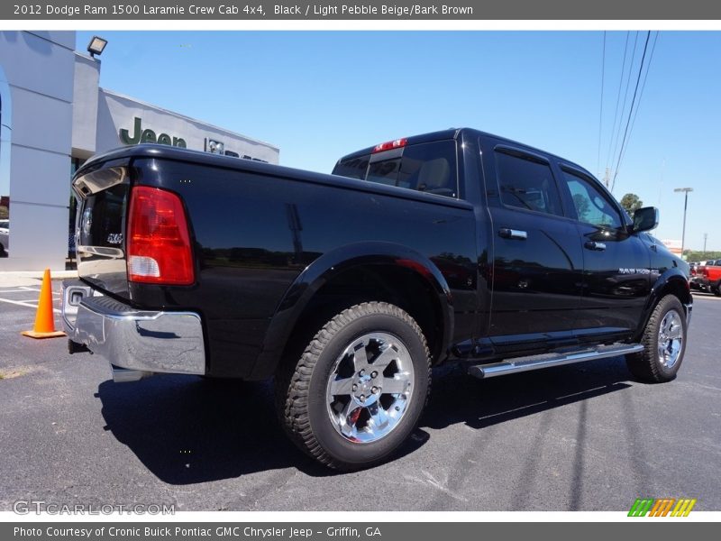 Black / Light Pebble Beige/Bark Brown 2012 Dodge Ram 1500 Laramie Crew Cab 4x4