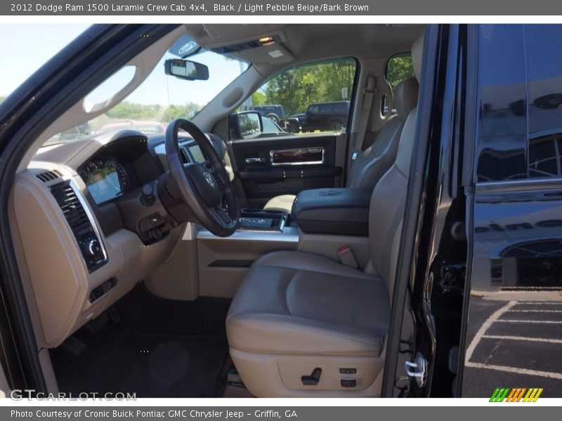 Black / Light Pebble Beige/Bark Brown 2012 Dodge Ram 1500 Laramie Crew Cab 4x4