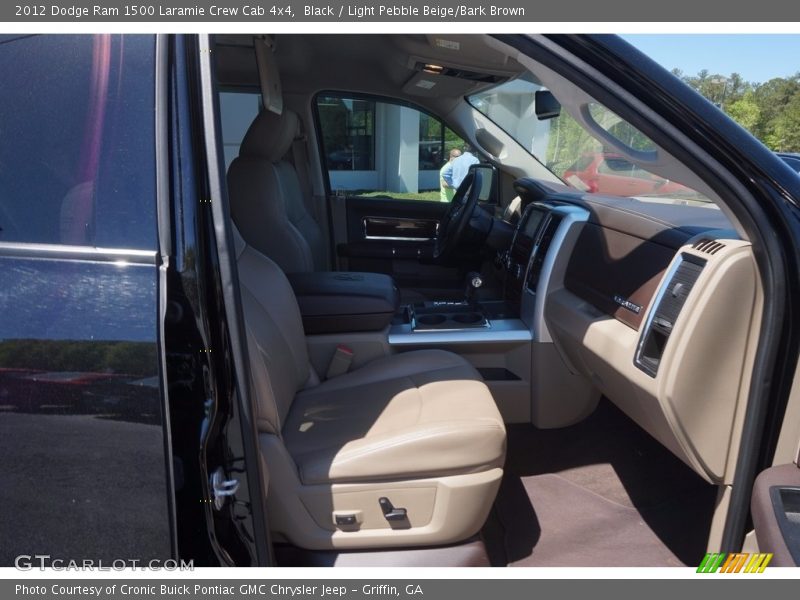 Black / Light Pebble Beige/Bark Brown 2012 Dodge Ram 1500 Laramie Crew Cab 4x4