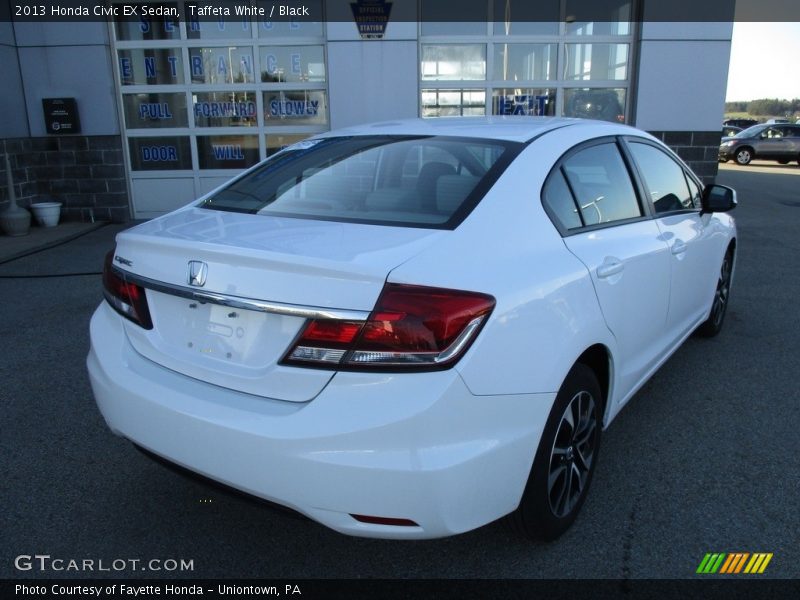 Taffeta White / Black 2013 Honda Civic EX Sedan