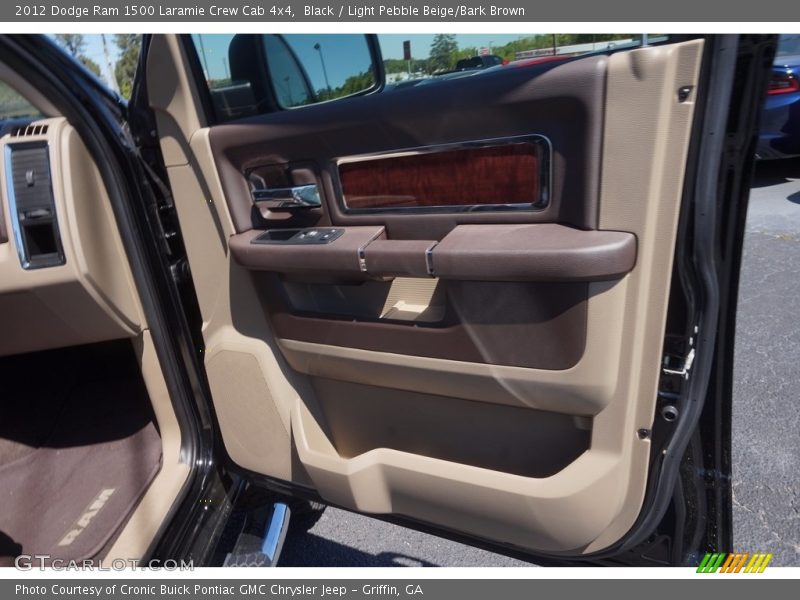 Black / Light Pebble Beige/Bark Brown 2012 Dodge Ram 1500 Laramie Crew Cab 4x4