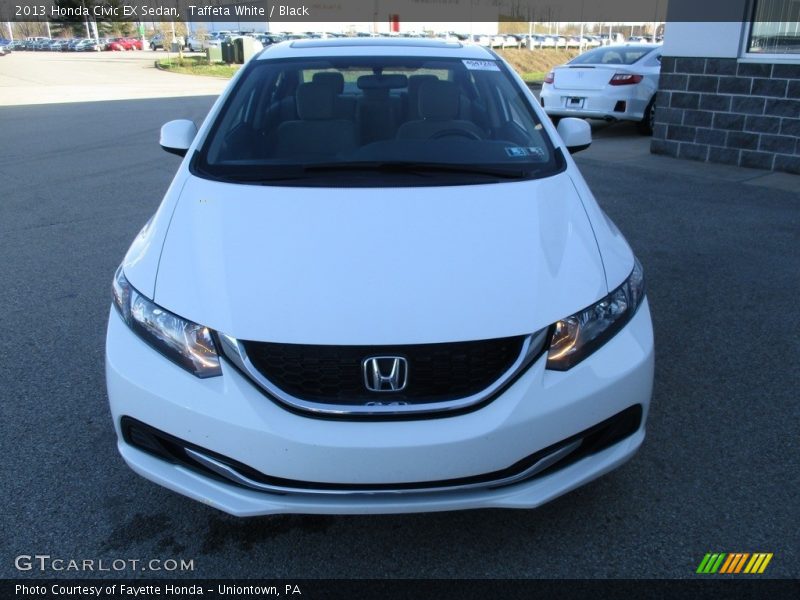 Taffeta White / Black 2013 Honda Civic EX Sedan