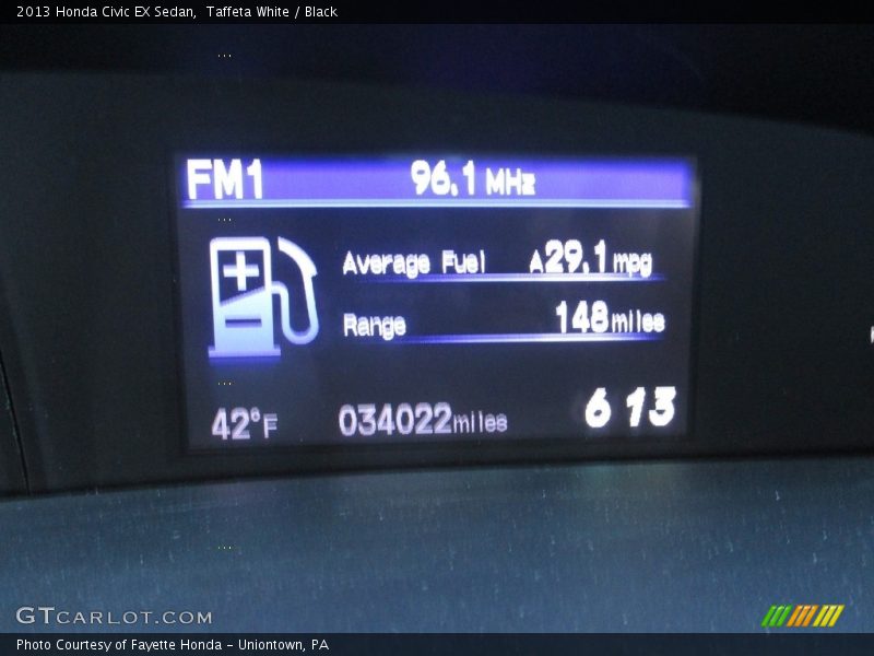 Taffeta White / Black 2013 Honda Civic EX Sedan