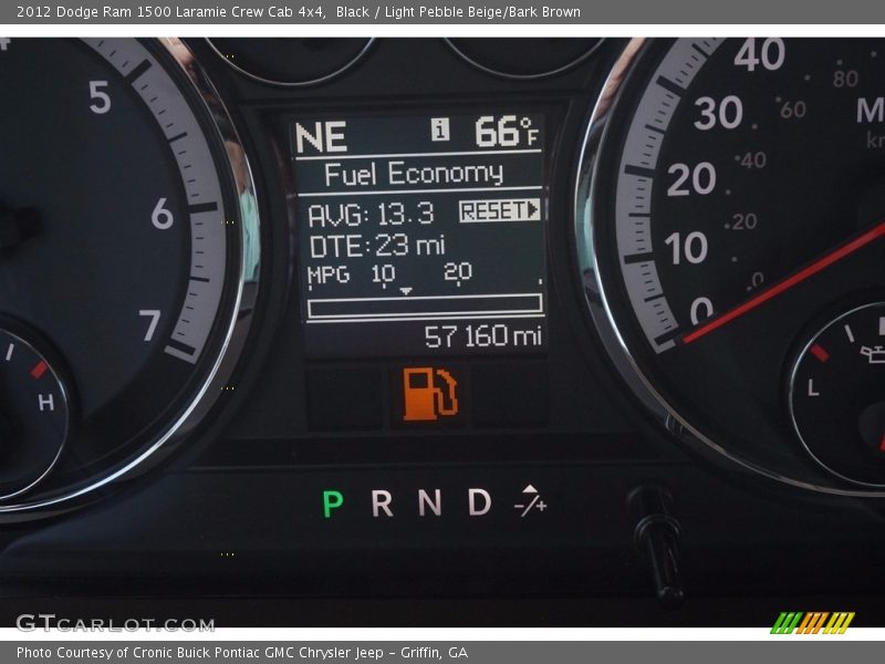 Black / Light Pebble Beige/Bark Brown 2012 Dodge Ram 1500 Laramie Crew Cab 4x4