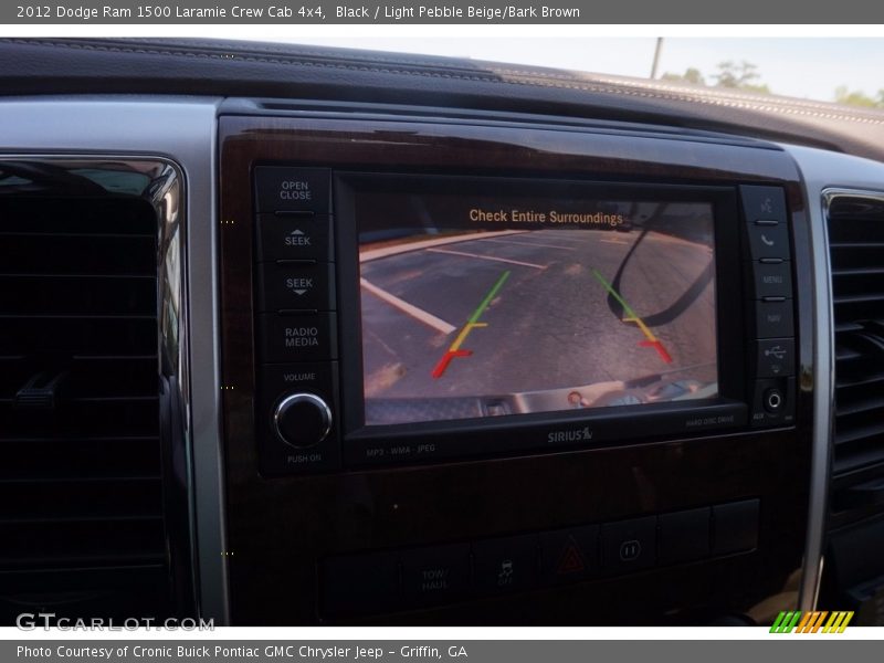 Black / Light Pebble Beige/Bark Brown 2012 Dodge Ram 1500 Laramie Crew Cab 4x4