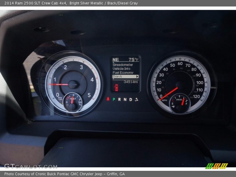Bright Silver Metallic / Black/Diesel Gray 2014 Ram 2500 SLT Crew Cab 4x4
