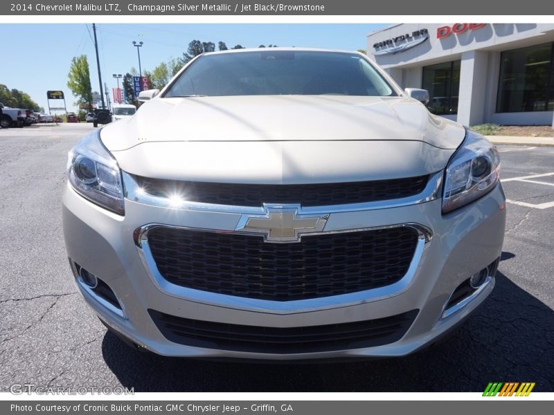 Champagne Silver Metallic / Jet Black/Brownstone 2014 Chevrolet Malibu LTZ