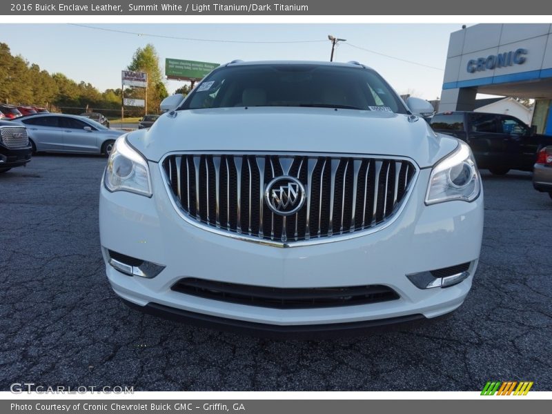 Summit White / Light Titanium/Dark Titanium 2016 Buick Enclave Leather