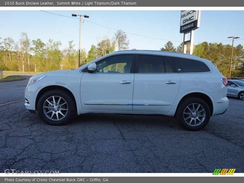 Summit White / Light Titanium/Dark Titanium 2016 Buick Enclave Leather