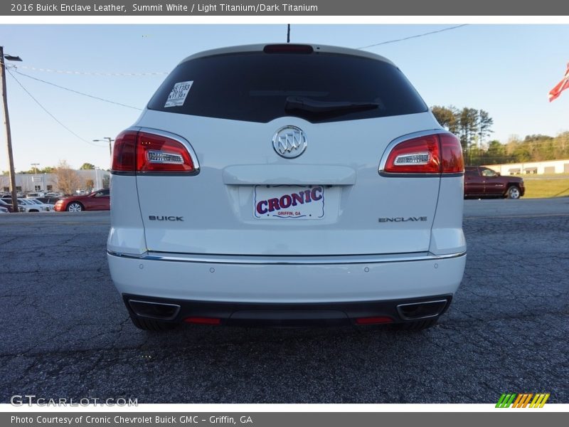 Summit White / Light Titanium/Dark Titanium 2016 Buick Enclave Leather