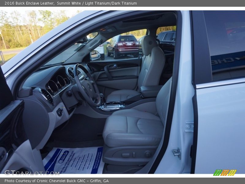 Summit White / Light Titanium/Dark Titanium 2016 Buick Enclave Leather