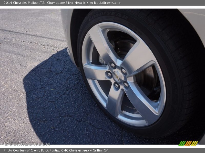 Champagne Silver Metallic / Jet Black/Brownstone 2014 Chevrolet Malibu LTZ