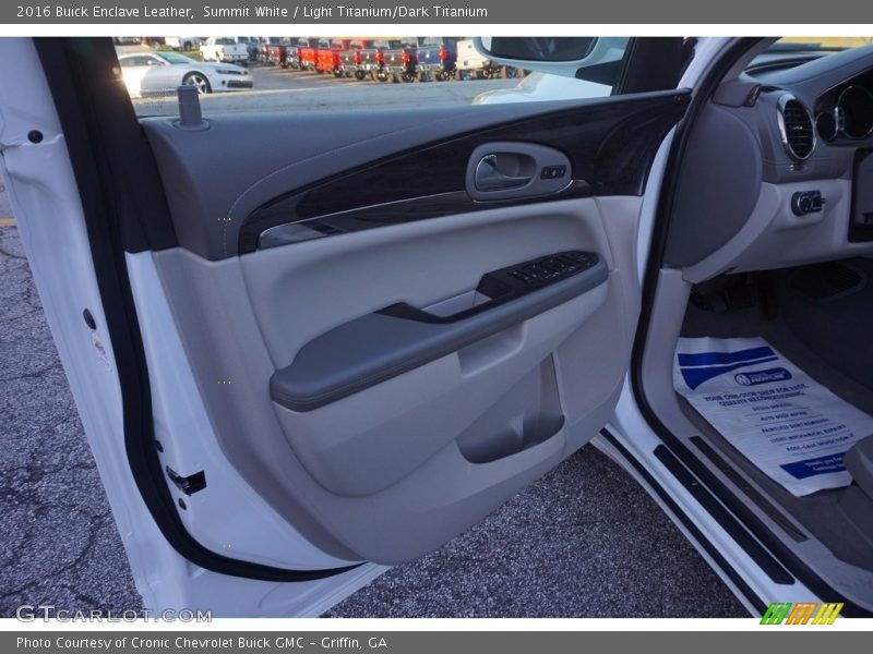 Summit White / Light Titanium/Dark Titanium 2016 Buick Enclave Leather