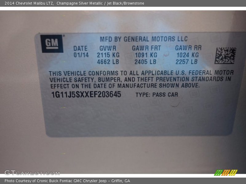 Champagne Silver Metallic / Jet Black/Brownstone 2014 Chevrolet Malibu LTZ