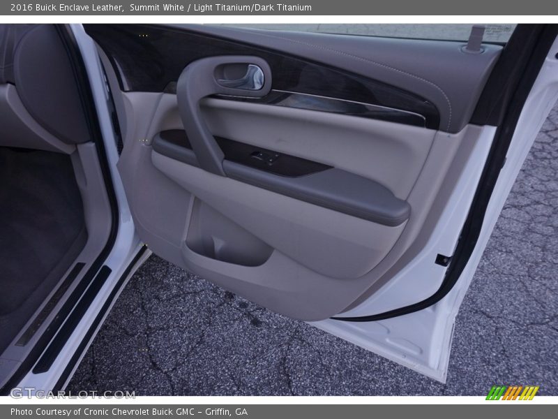 Summit White / Light Titanium/Dark Titanium 2016 Buick Enclave Leather