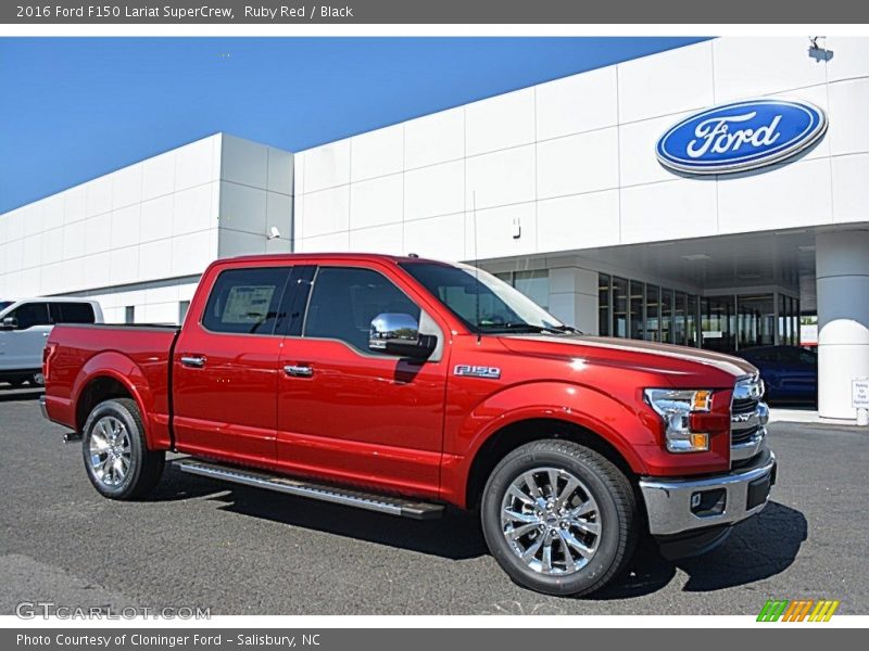 Ruby Red / Black 2016 Ford F150 Lariat SuperCrew