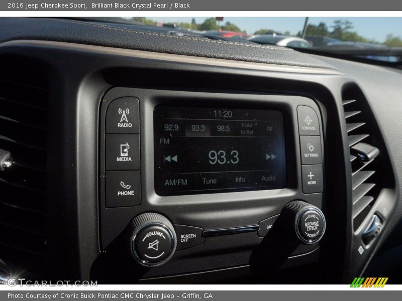 Brilliant Black Crystal Pearl / Black 2016 Jeep Cherokee Sport
