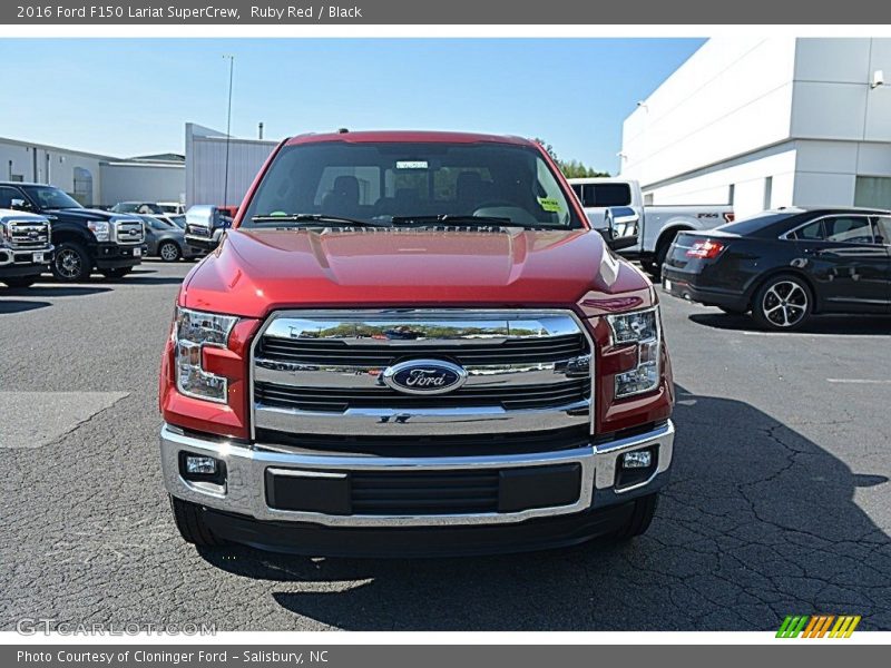 Ruby Red / Black 2016 Ford F150 Lariat SuperCrew