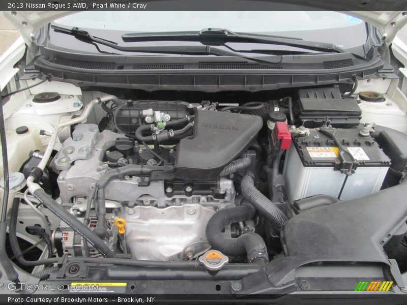 Pearl White / Gray 2013 Nissan Rogue S AWD