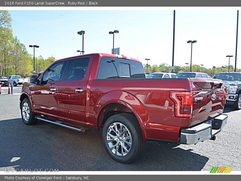 Ruby Red / Black 2016 Ford F150 Lariat SuperCrew