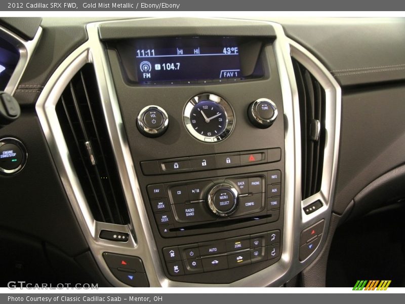 Gold Mist Metallic / Ebony/Ebony 2012 Cadillac SRX FWD