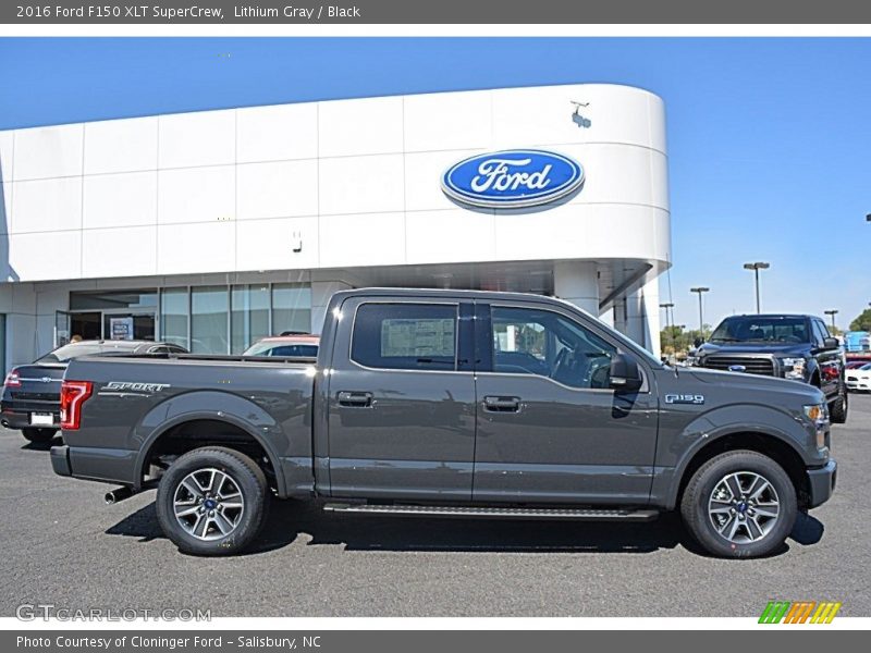 Lithium Gray / Black 2016 Ford F150 XLT SuperCrew
