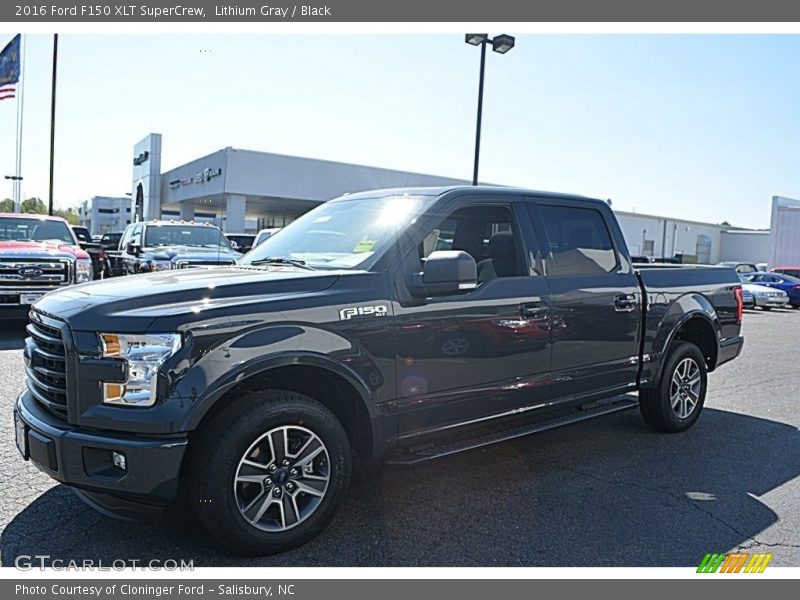 Lithium Gray / Black 2016 Ford F150 XLT SuperCrew