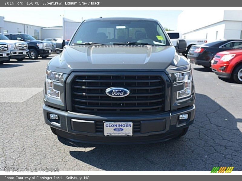 Lithium Gray / Black 2016 Ford F150 XLT SuperCrew