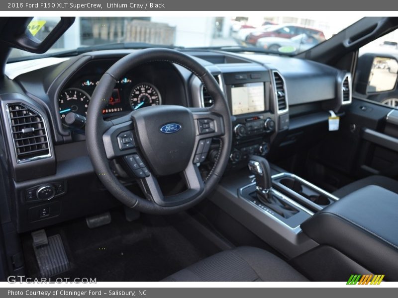 Lithium Gray / Black 2016 Ford F150 XLT SuperCrew