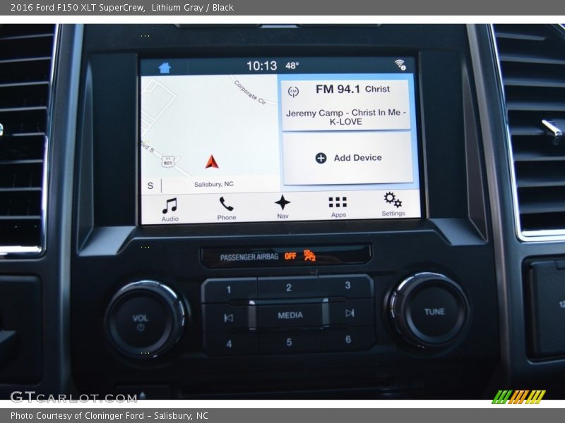 Lithium Gray / Black 2016 Ford F150 XLT SuperCrew