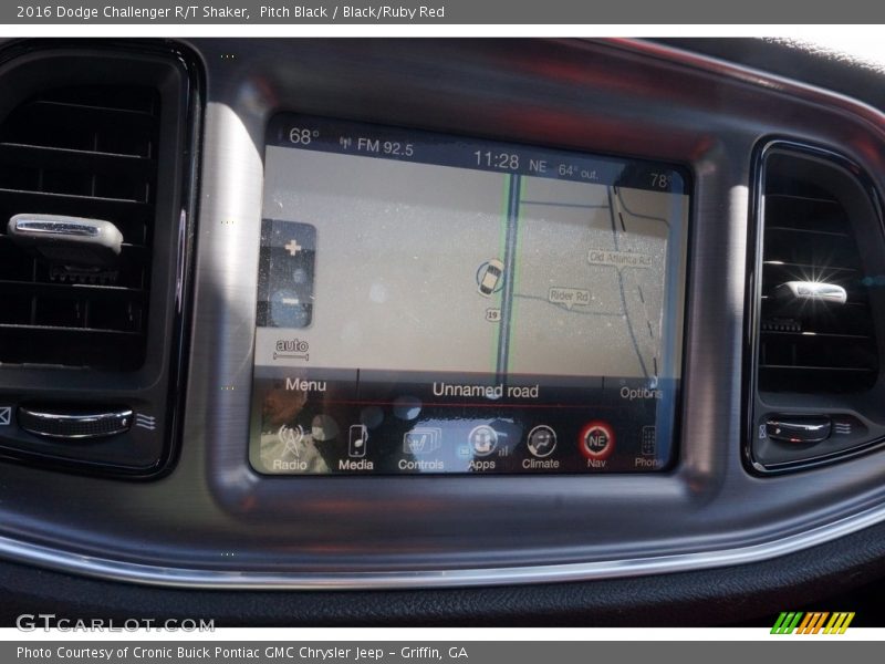 Pitch Black / Black/Ruby Red 2016 Dodge Challenger R/T Shaker