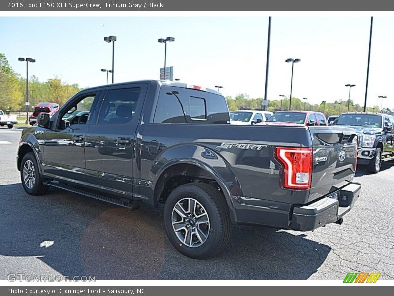 Lithium Gray / Black 2016 Ford F150 XLT SuperCrew