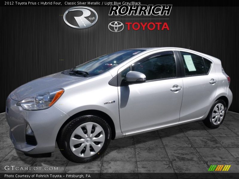 Classic Silver Metallic / Light Blue Gray/Black 2012 Toyota Prius c Hybrid Four