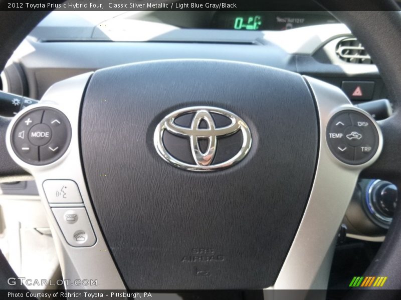 Classic Silver Metallic / Light Blue Gray/Black 2012 Toyota Prius c Hybrid Four