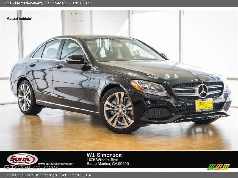 Black / Black 2016 Mercedes-Benz C 300 Sedan