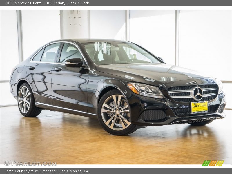 Black / Black 2016 Mercedes-Benz C 300 Sedan