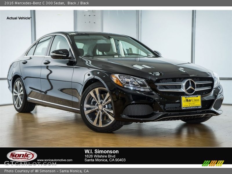 Black / Black 2016 Mercedes-Benz C 300 Sedan