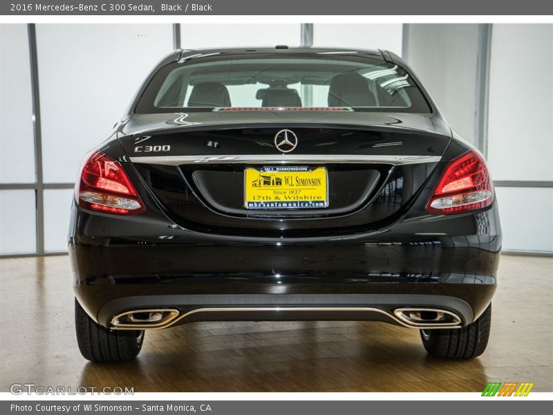 Black / Black 2016 Mercedes-Benz C 300 Sedan