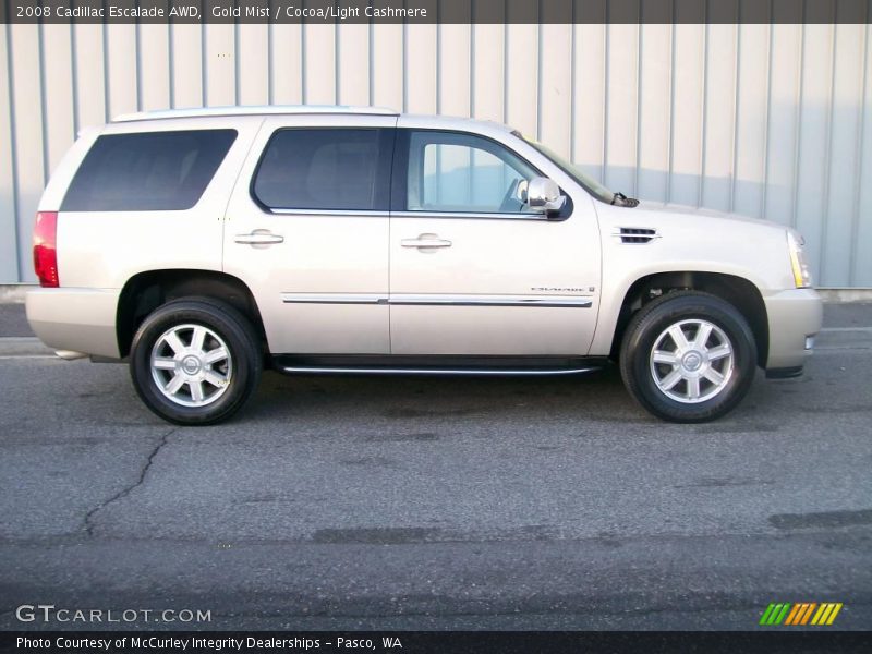 Gold Mist / Cocoa/Light Cashmere 2008 Cadillac Escalade AWD