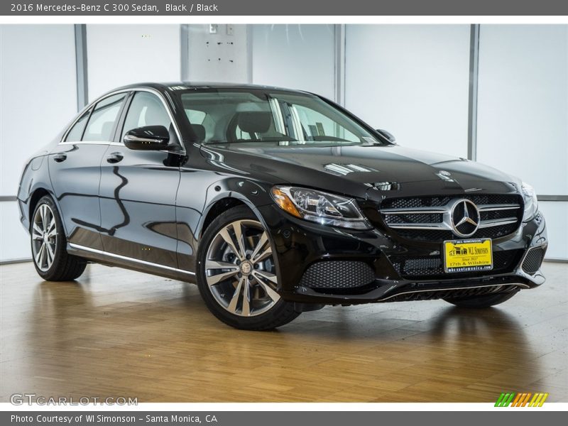 Black / Black 2016 Mercedes-Benz C 300 Sedan