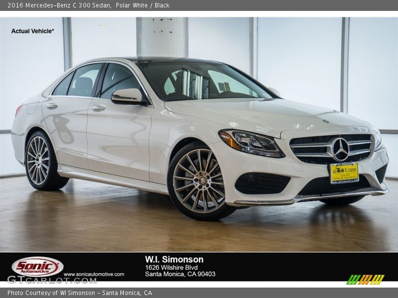 Polar White / Black 2016 Mercedes-Benz C 300 Sedan