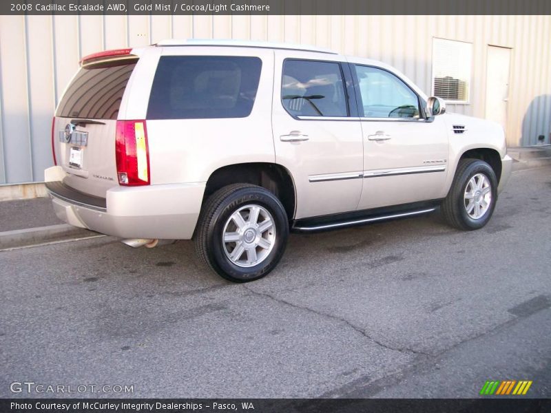 Gold Mist / Cocoa/Light Cashmere 2008 Cadillac Escalade AWD