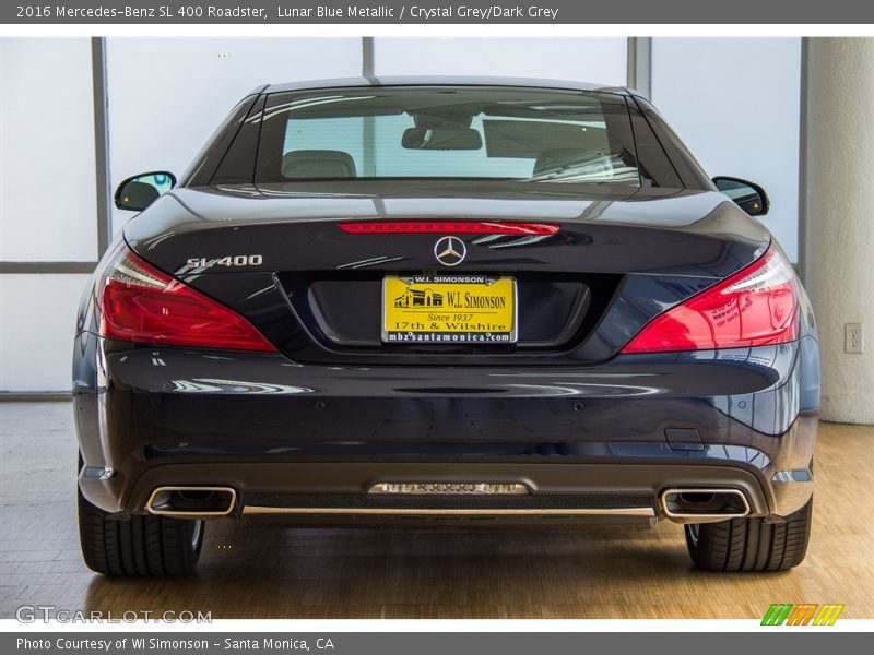 Lunar Blue Metallic / Crystal Grey/Dark Grey 2016 Mercedes-Benz SL 400 Roadster