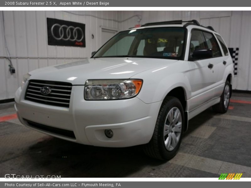 Aspen White / Desert Beige 2008 Subaru Forester 2.5 X