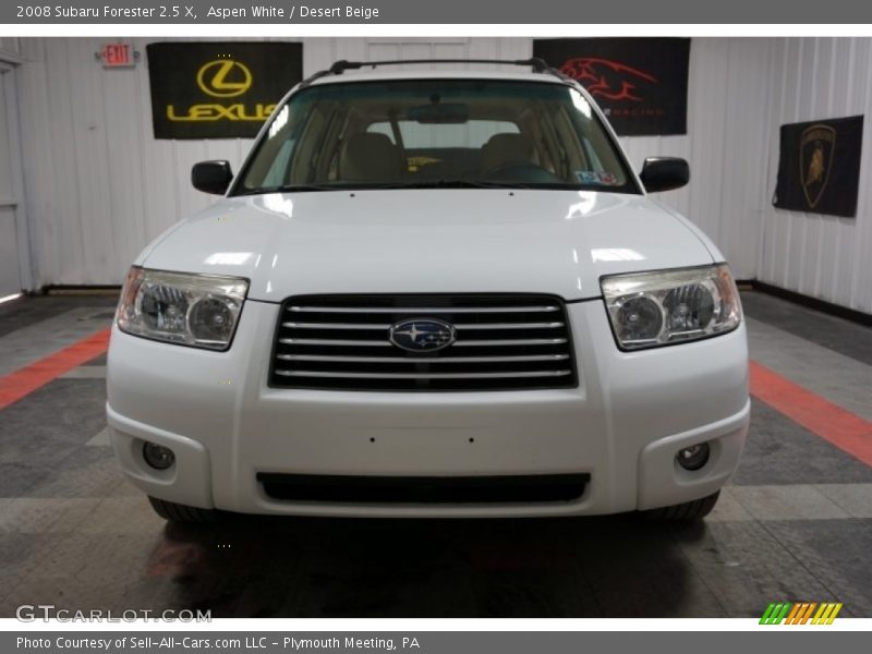 Aspen White / Desert Beige 2008 Subaru Forester 2.5 X