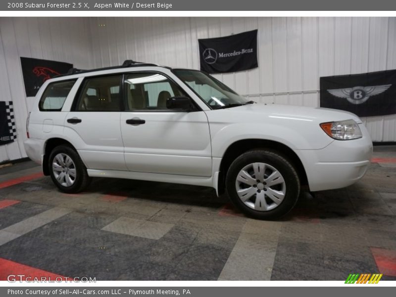 Aspen White / Desert Beige 2008 Subaru Forester 2.5 X