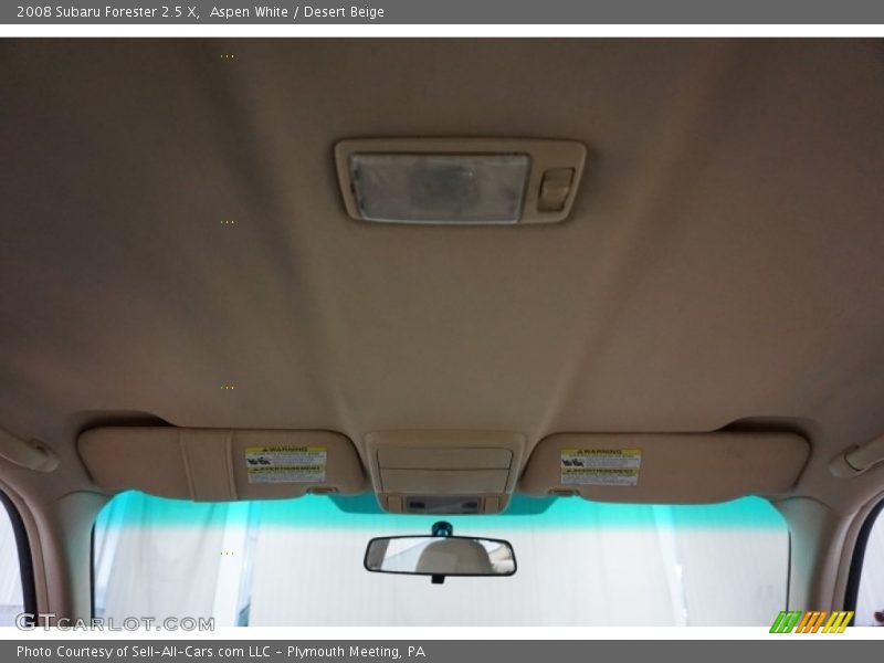 Aspen White / Desert Beige 2008 Subaru Forester 2.5 X
