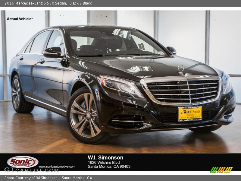 Black / Black 2016 Mercedes-Benz S 550 Sedan