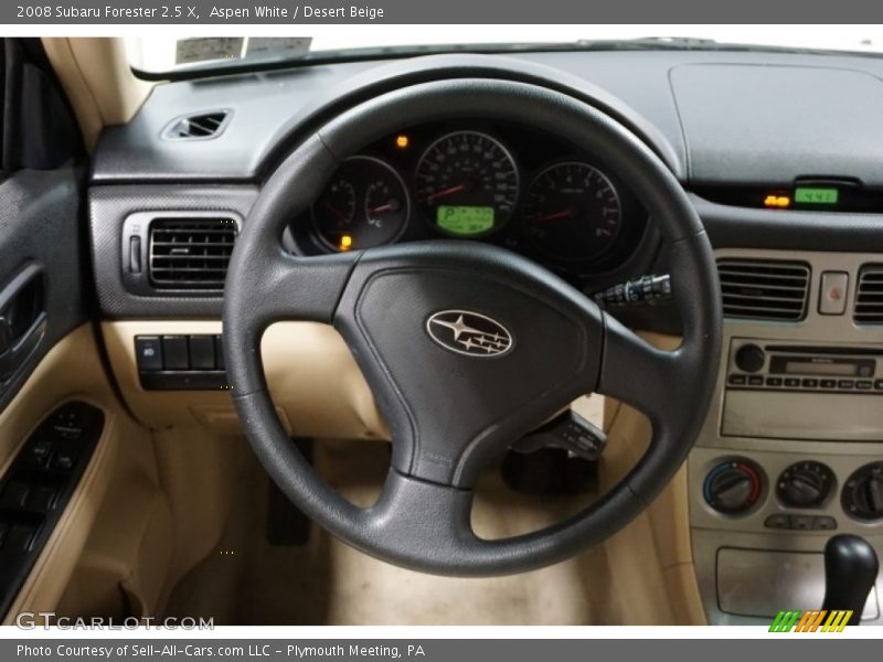 Aspen White / Desert Beige 2008 Subaru Forester 2.5 X