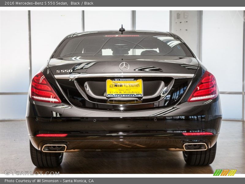 Black / Black 2016 Mercedes-Benz S 550 Sedan